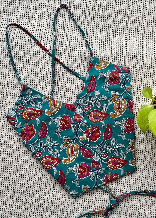 Seafoam shadows Backless Crop Top