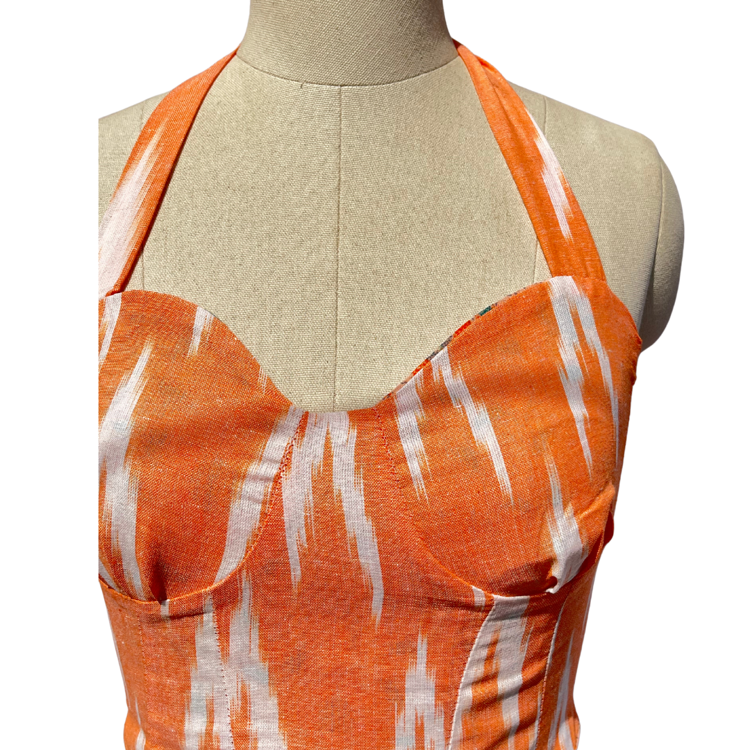 Tangerine Reversible Corset top