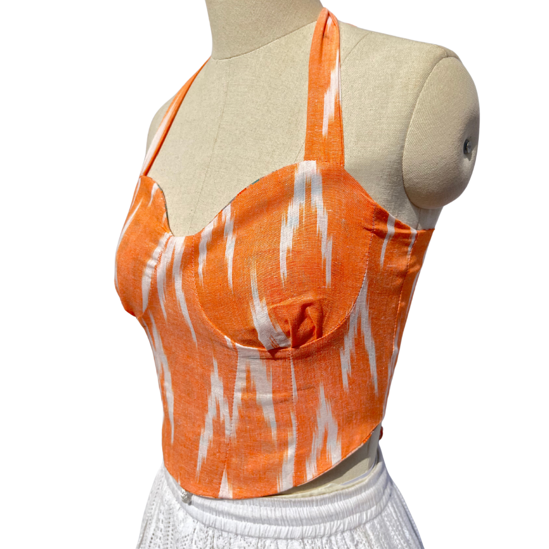 Tangerine Reversible Corset top