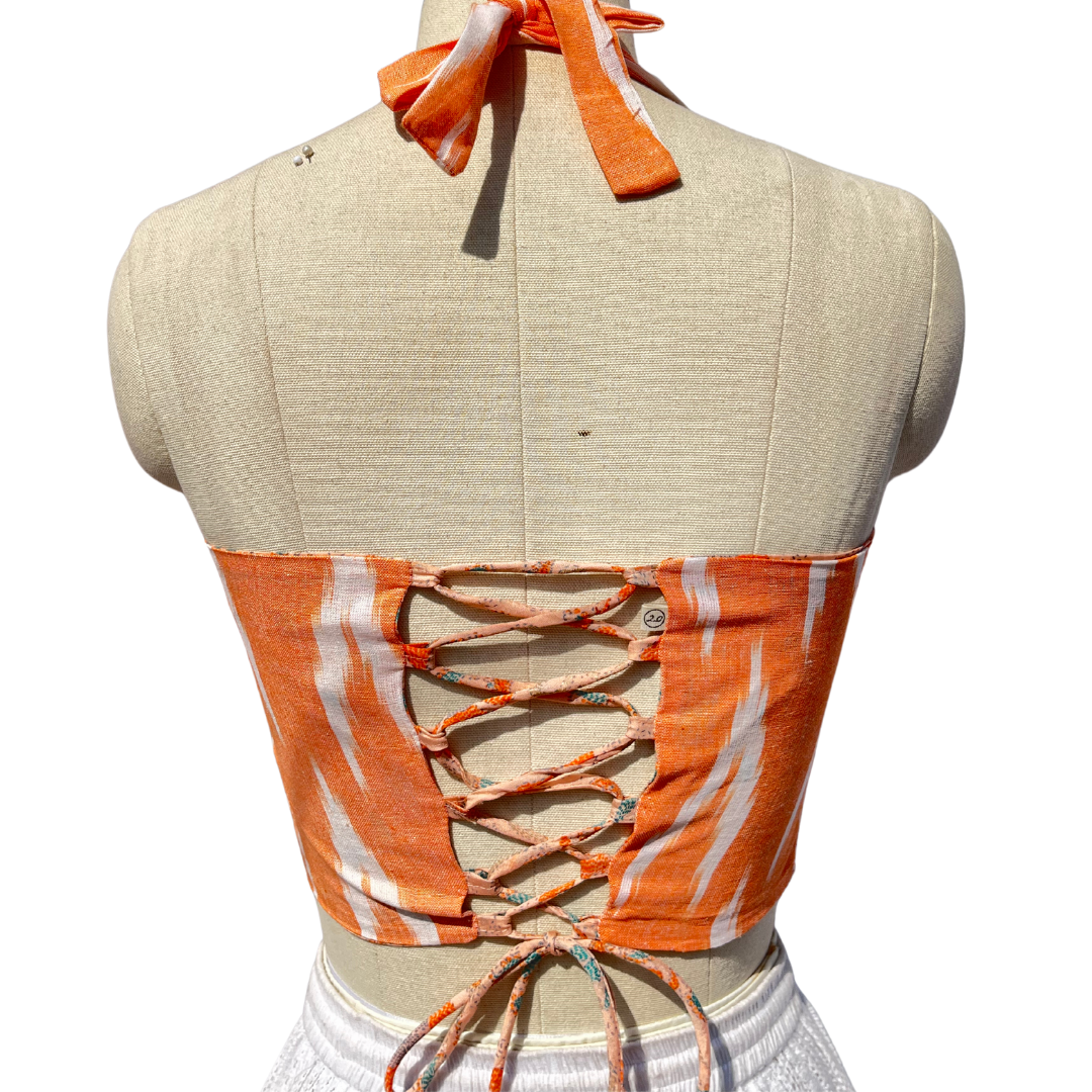 Tangerine Reversible Corset top