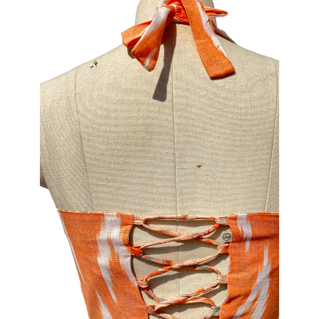 Tangerine Reversible Corset top