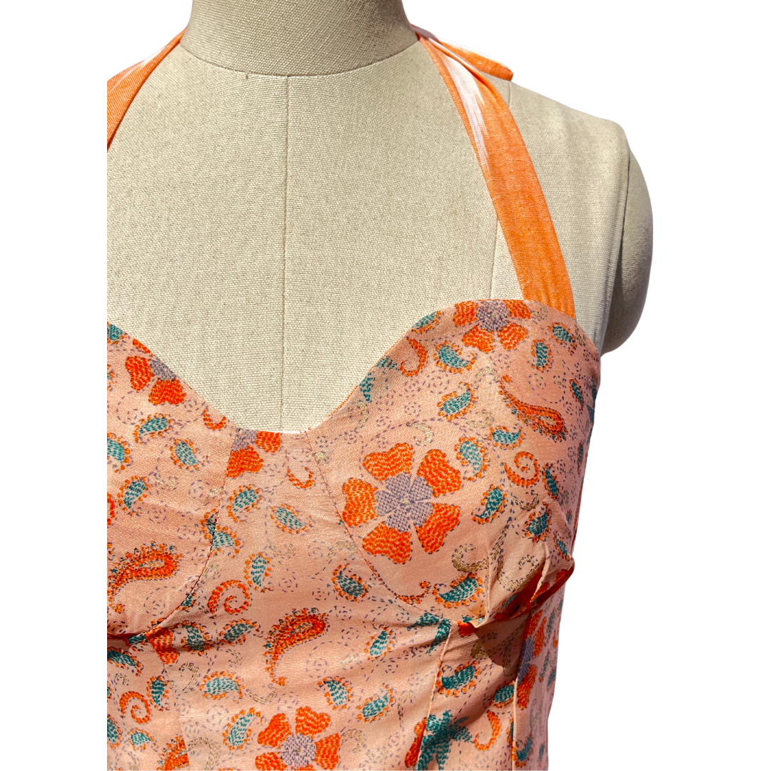 Tangerine Reversible Corset top