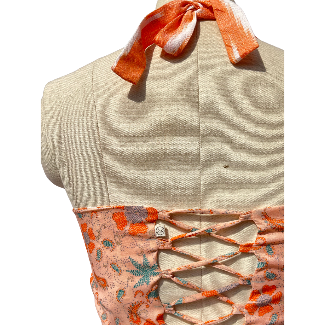 Tangerine Reversible Corset top