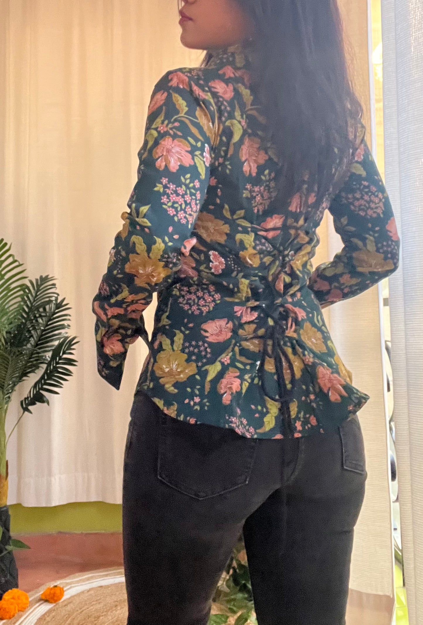 Forest flower sculpted shirt