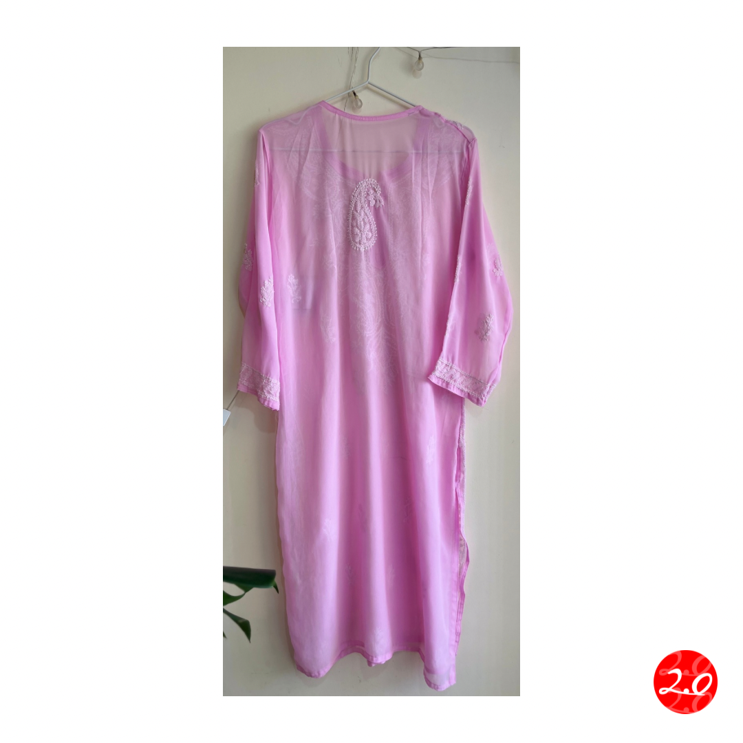 Baby pink Chikankari Kurti