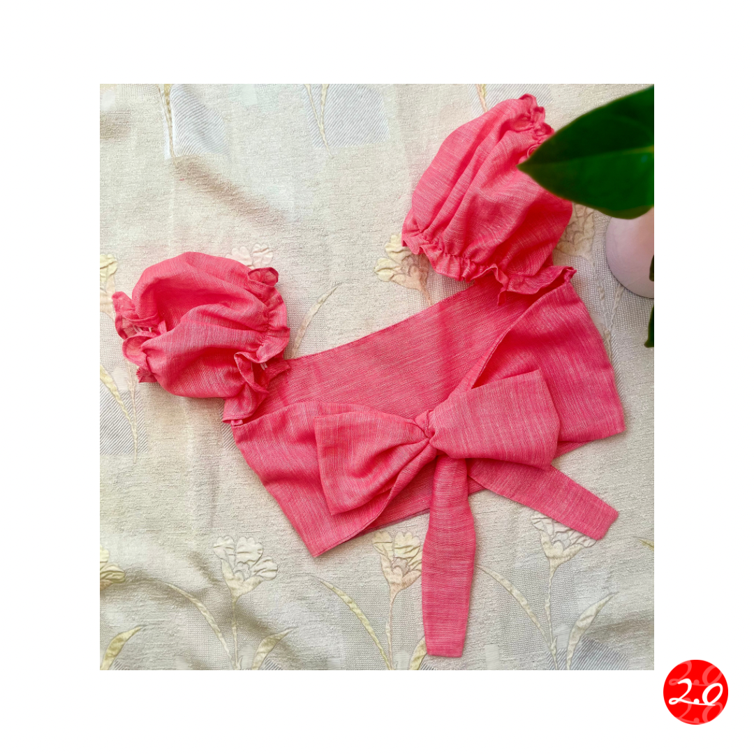 Fuchsia Puff sleeve Top