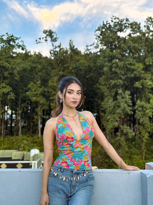Tropical Crush GEET Halter Top