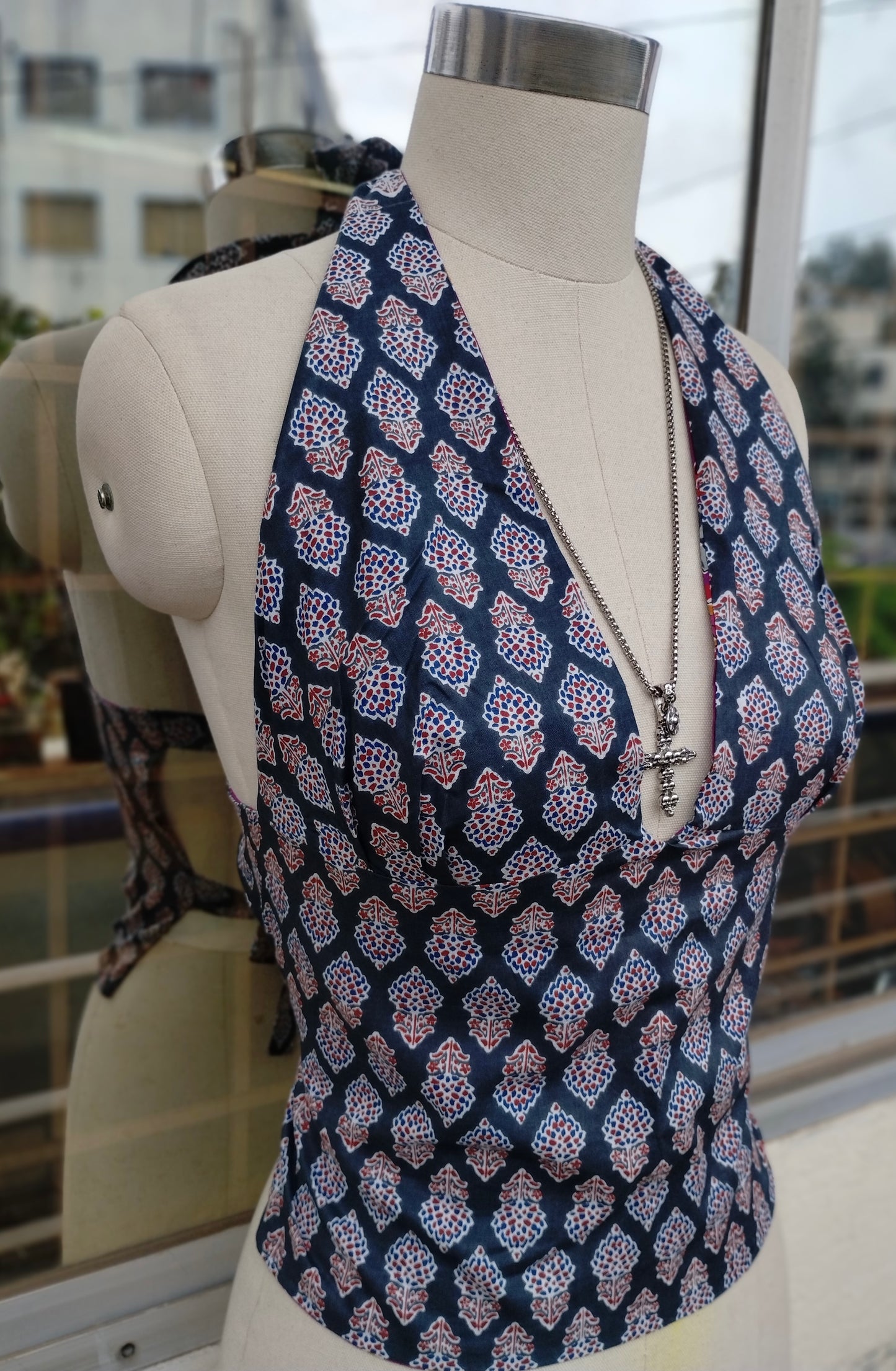 Royal Garden Reversible GEET Halter Top