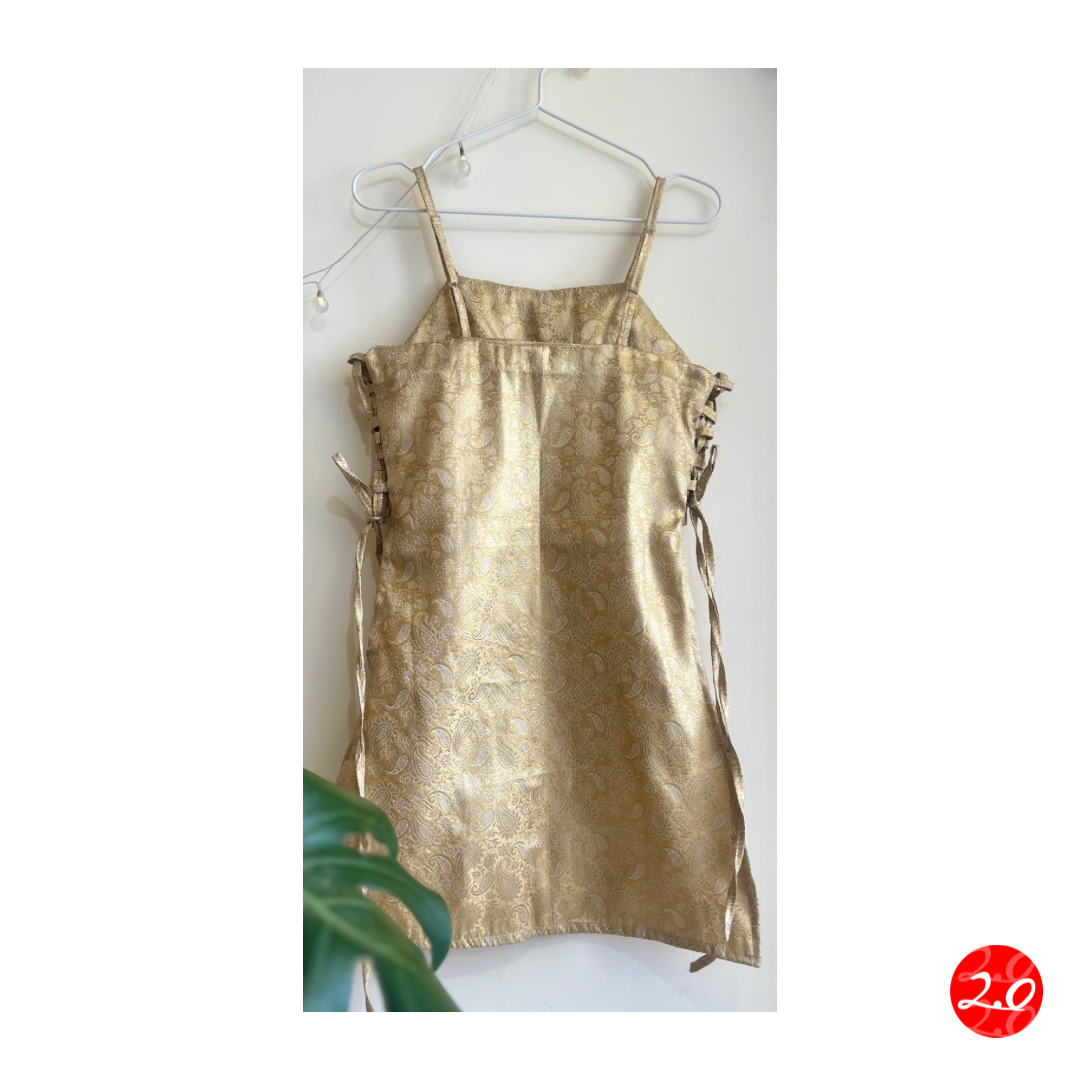 Golden paisley Strap Kurti