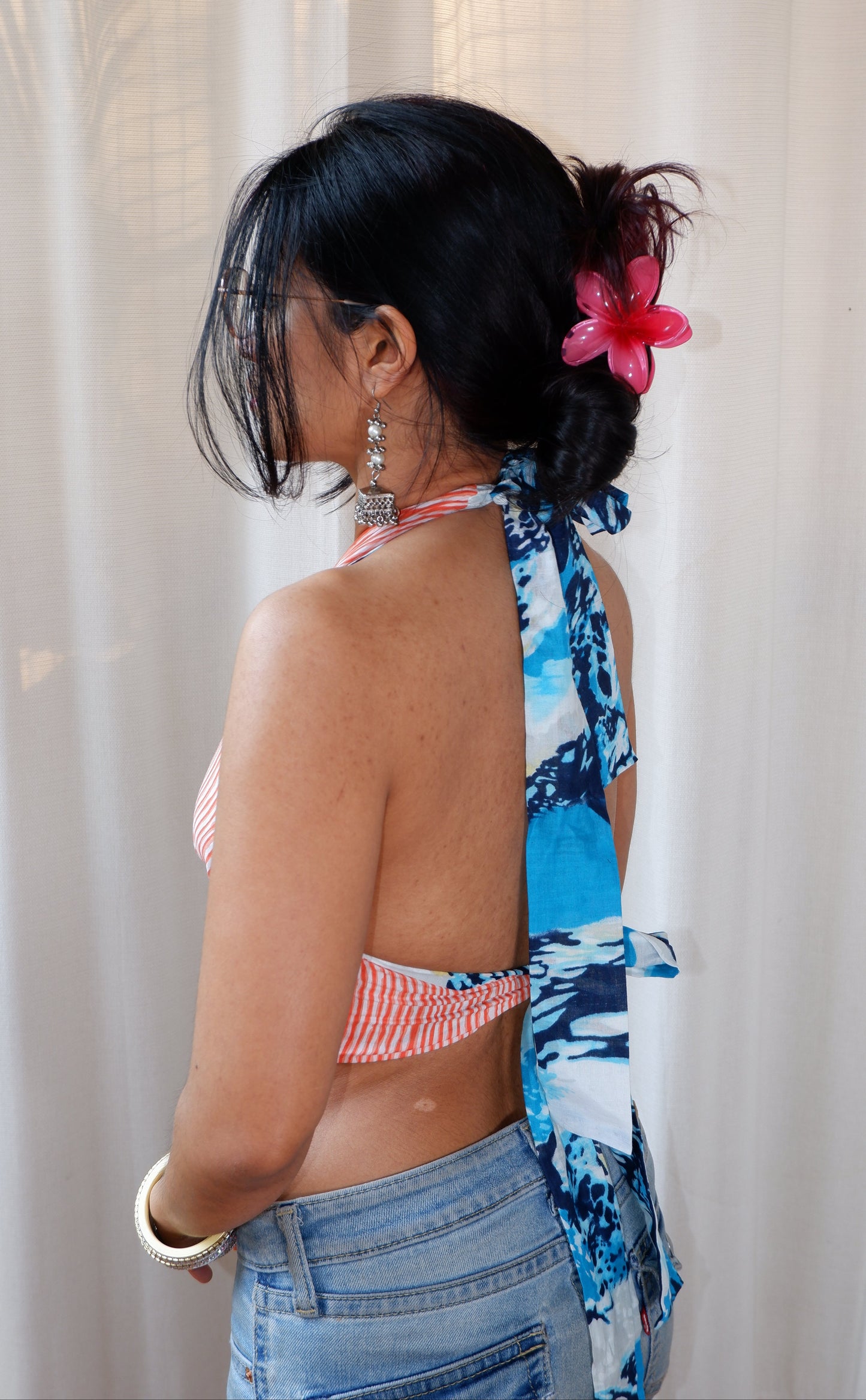 Coral tide Reversible Halter Top