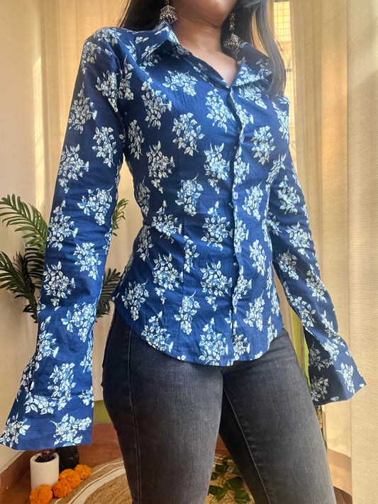 Blueberry sculpted shirt