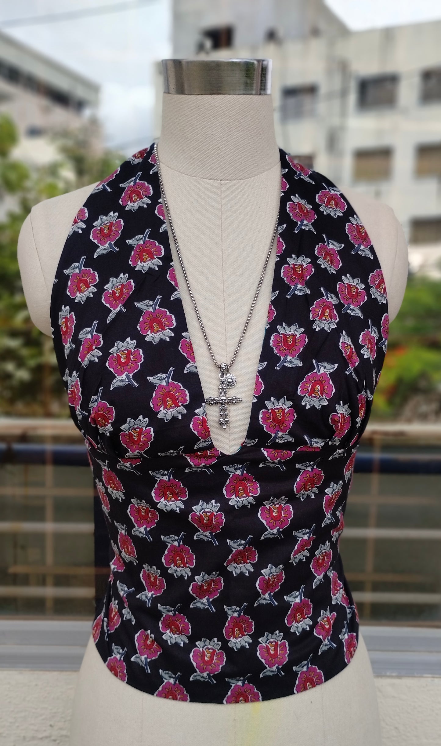 Moonlit Petals Reversible GEET Halter Top