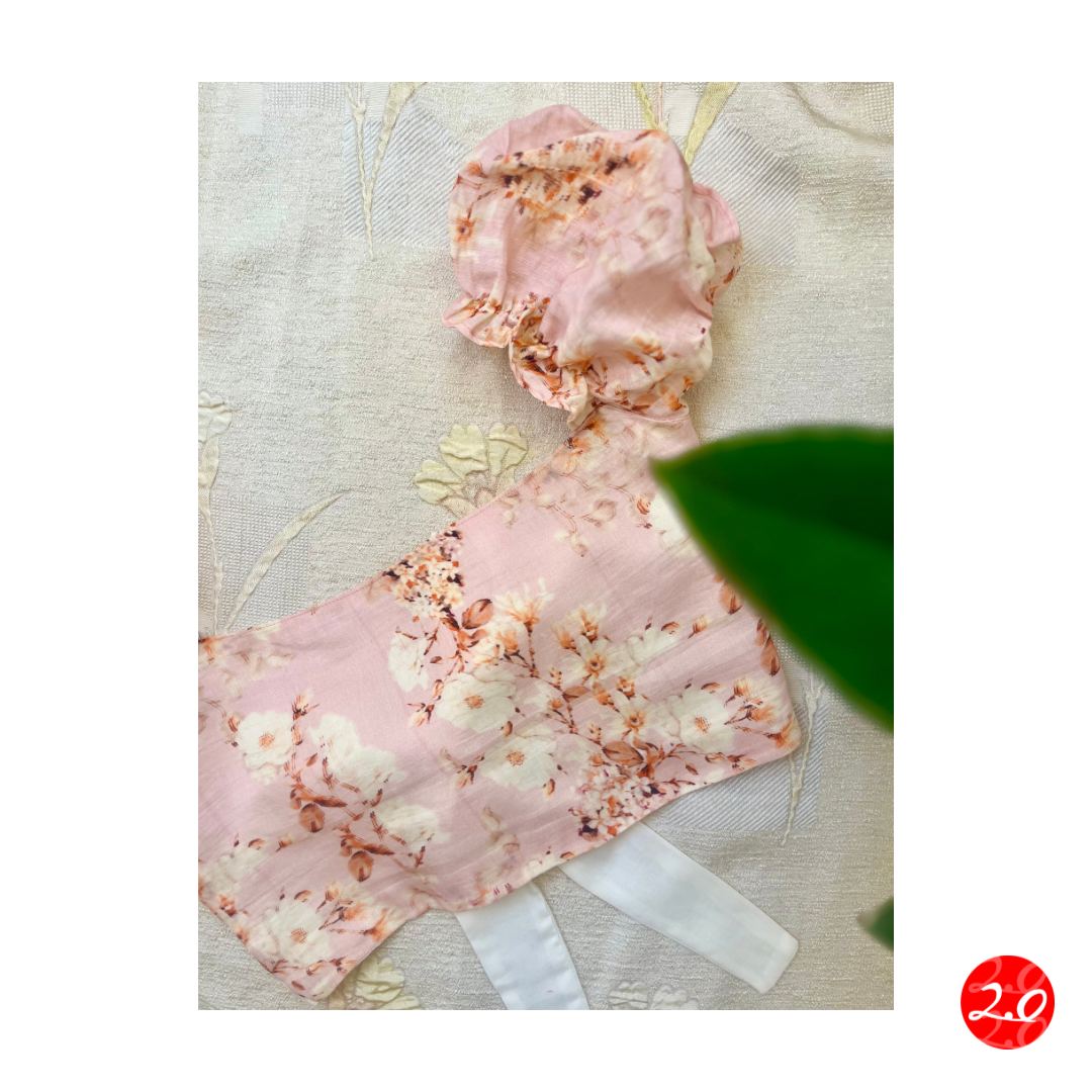 Pink Floral Puff sleeve Top