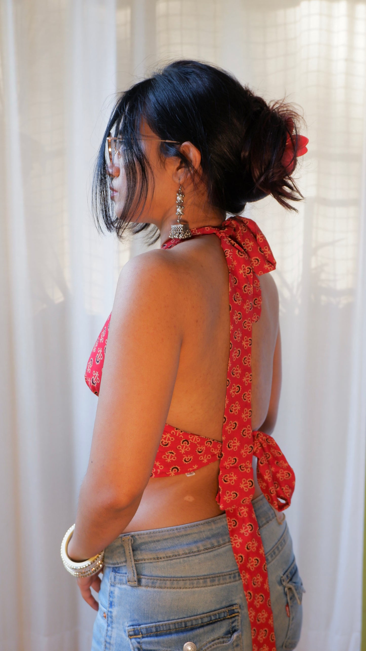 Ajrakh II Reversible Halter Top