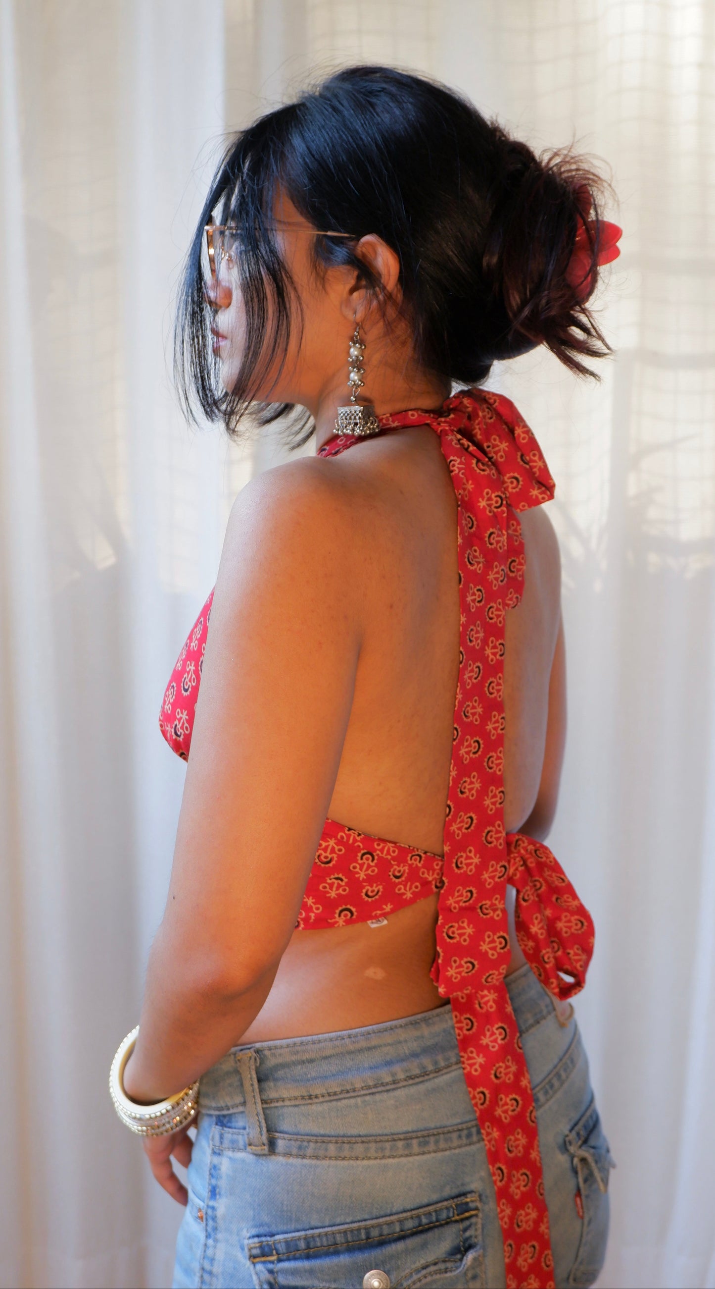 Ajrakh II Reversible Halter Top