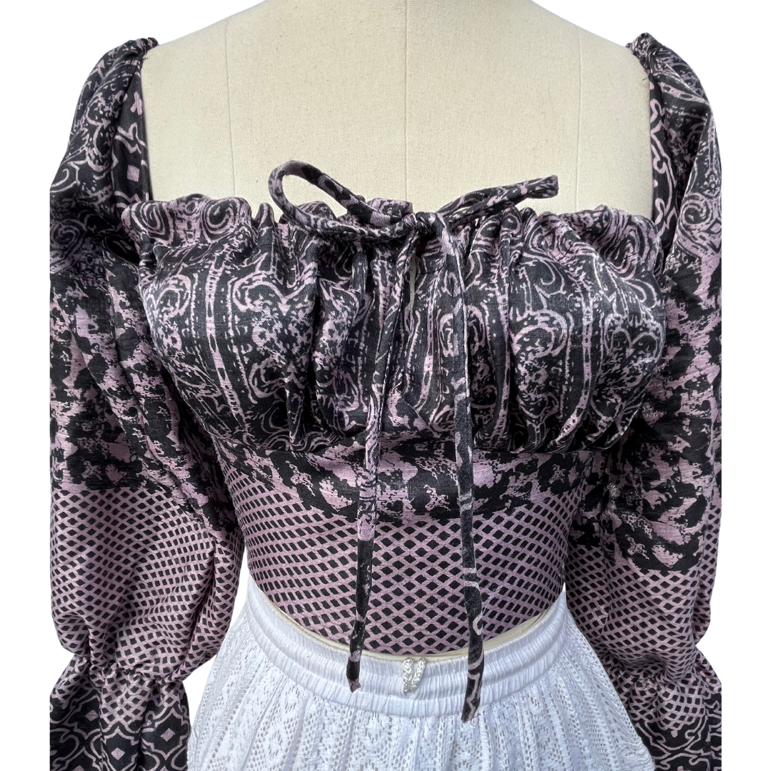 Raven Milkmaid Top