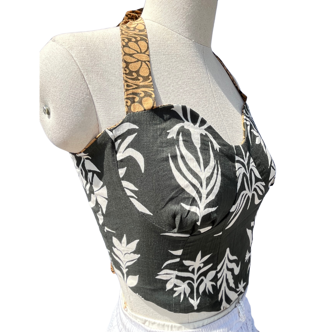 Mustard meadow Reversible Corset top