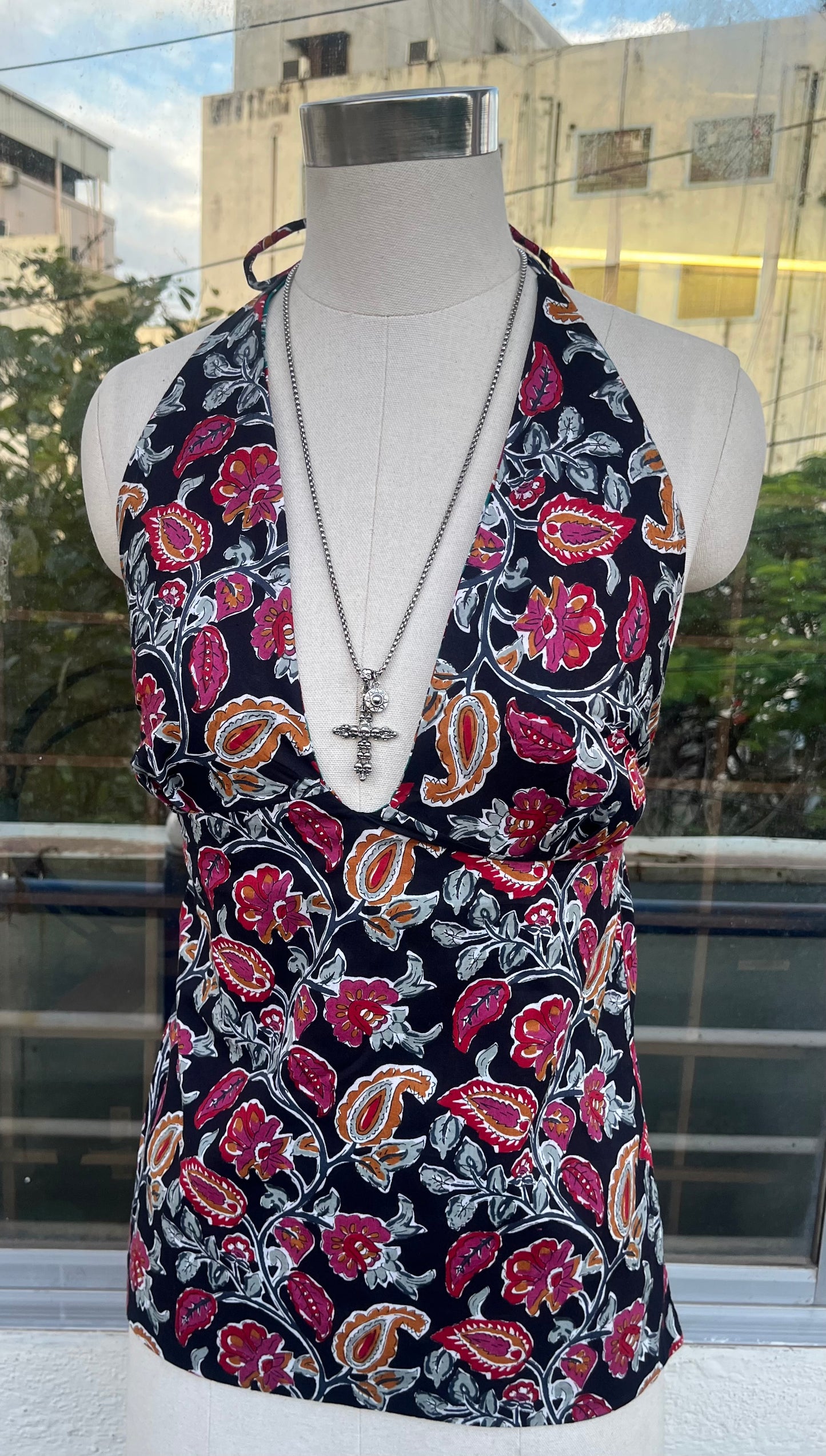 Seafoam shadows Y2K halter top