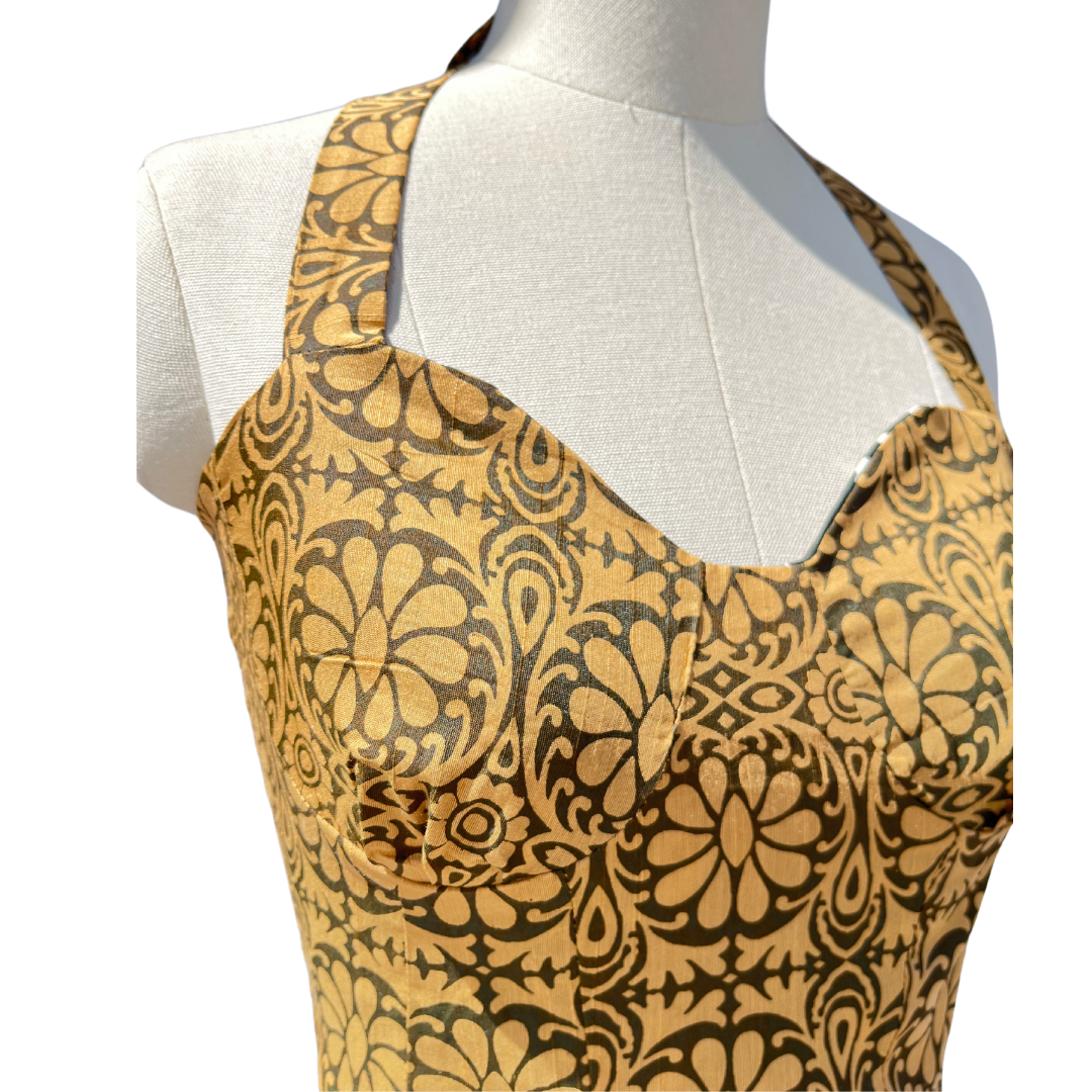 Mustard meadow Reversible Corset top