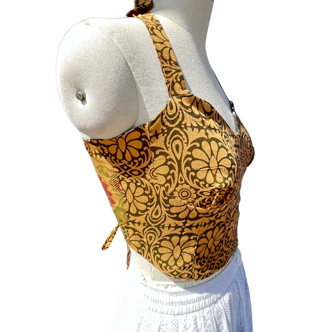 Mustard meadow Reversible Corset top