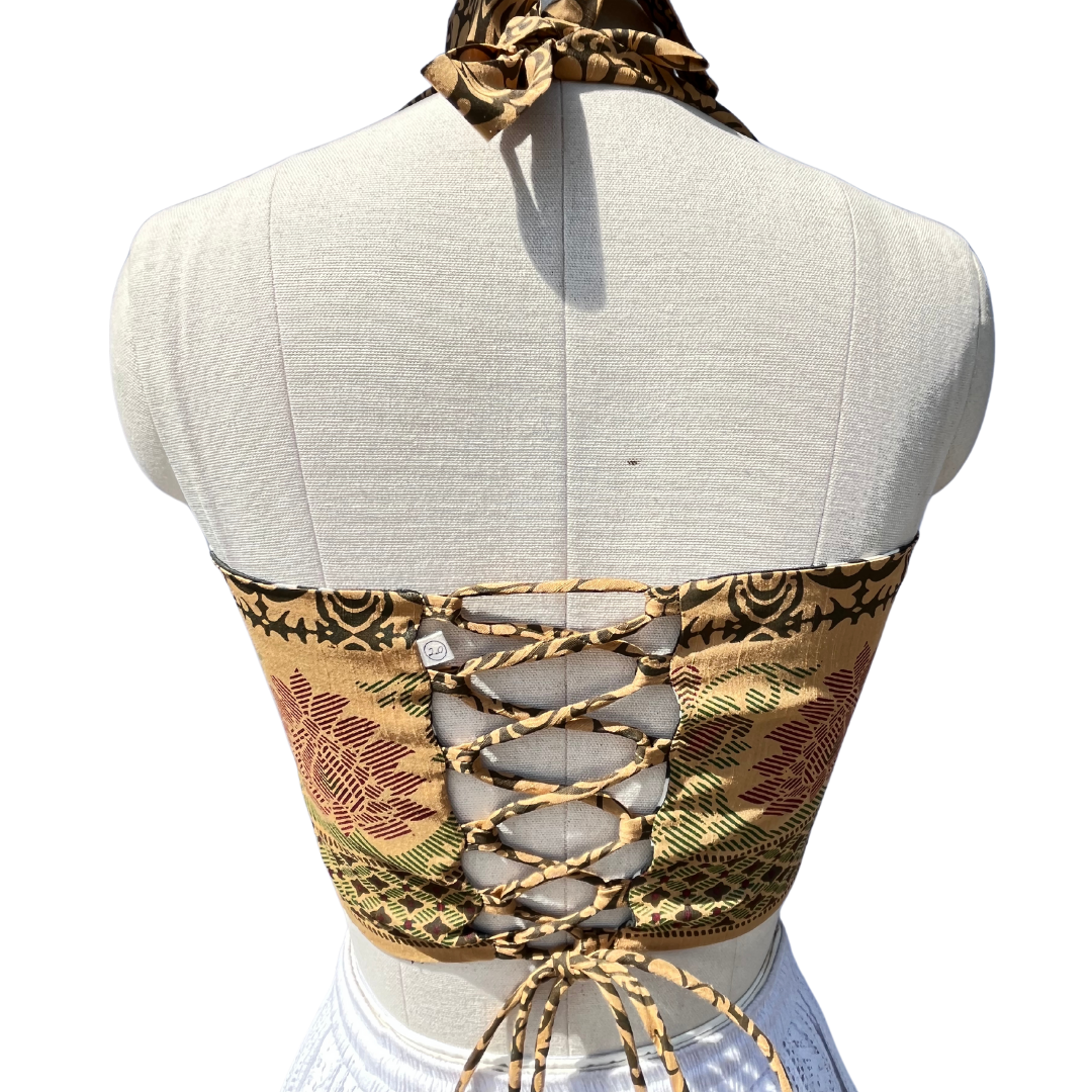 Mustard meadow Reversible Corset top