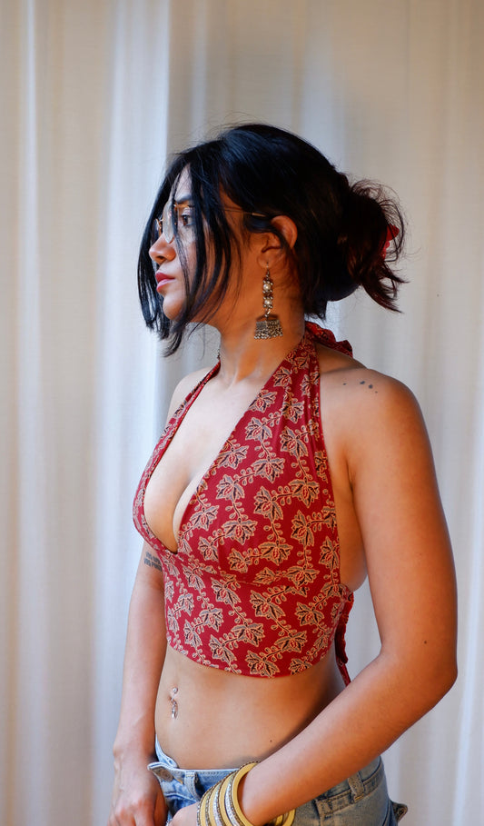 Ajrakh II Reversible Halter Top