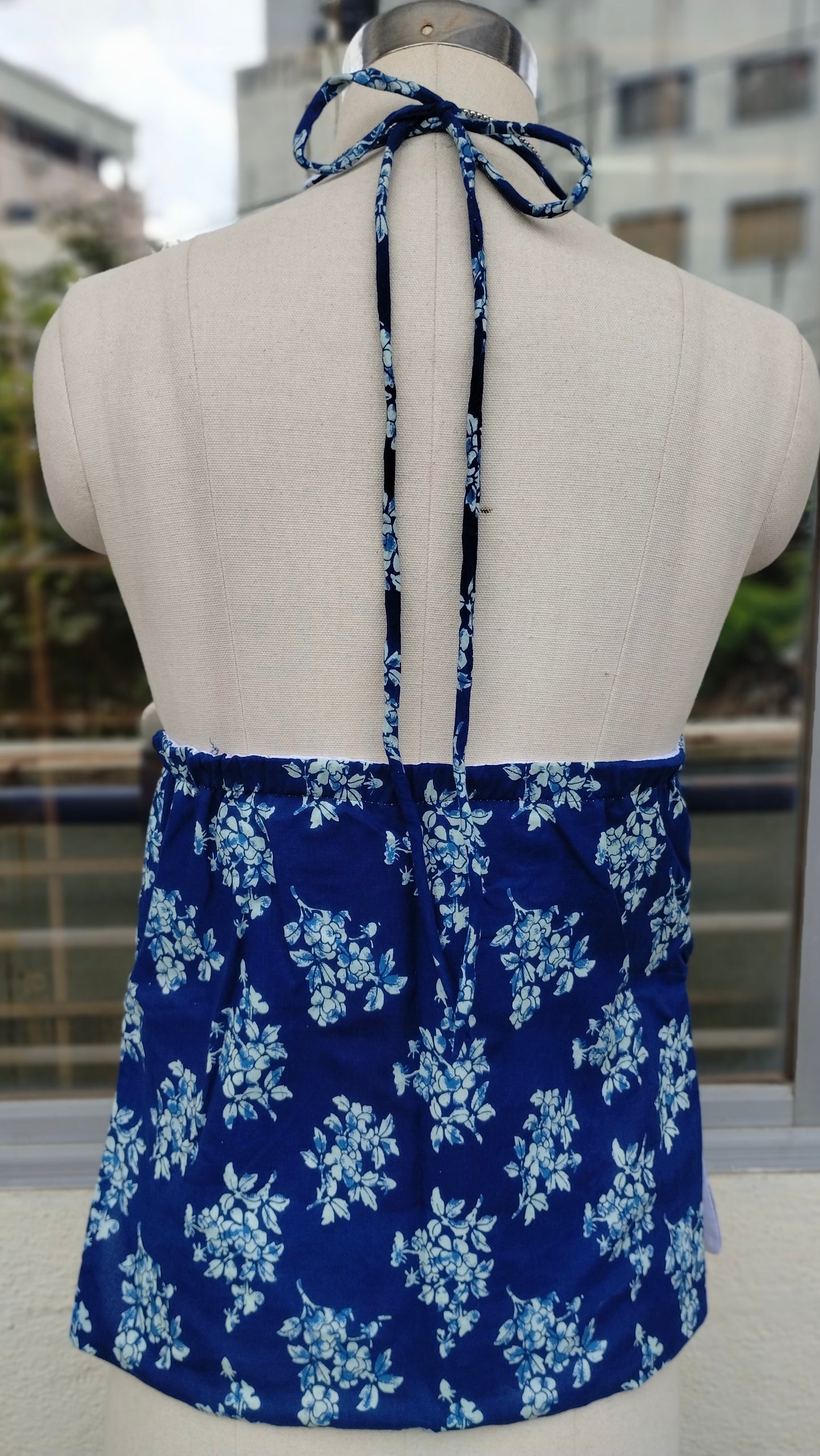 Blueberry Bloom Y2K halter top