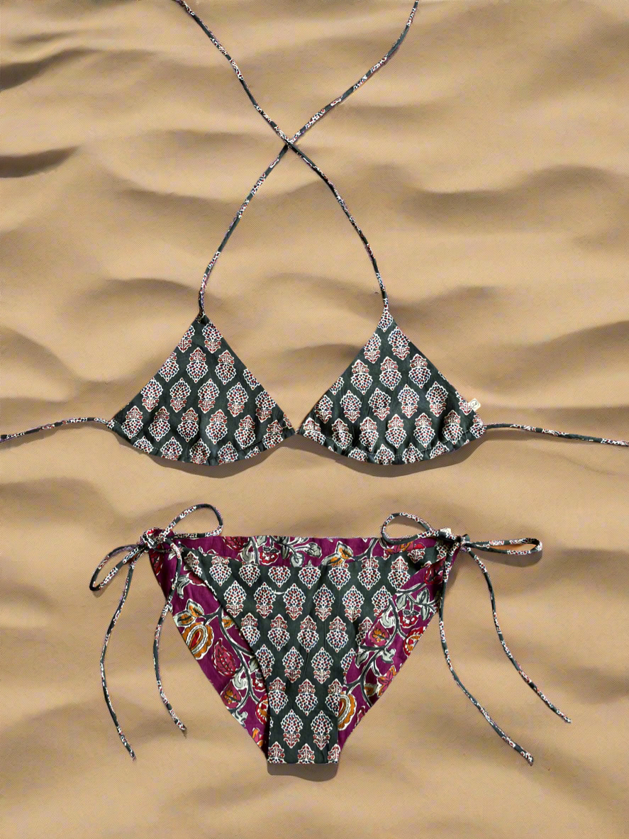 Moonlit Iris Bikini Top and Bottom