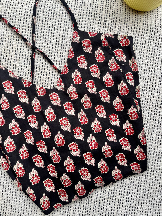 Mustard Noir Backless Crop Top