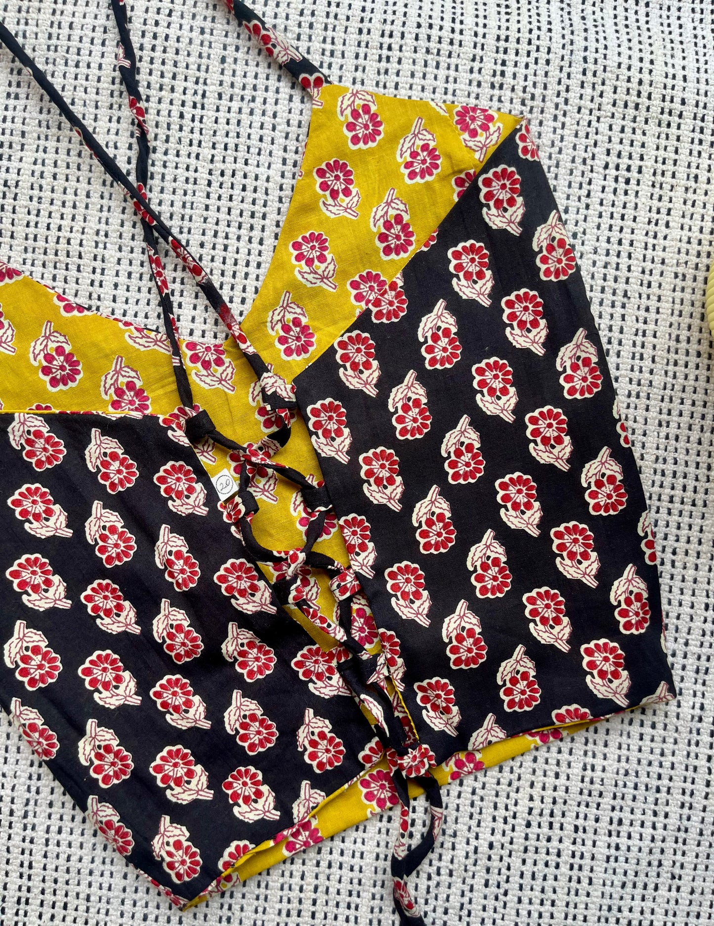 Mustard Noir Backless Crop Top