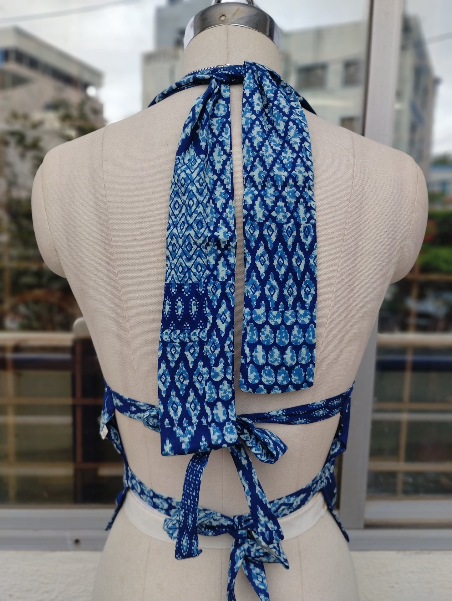 Indigo collage GEET Halter Top