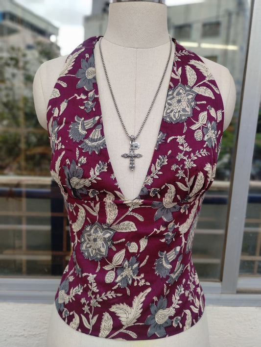 Lilac Forest Reversible GEET Halter Top