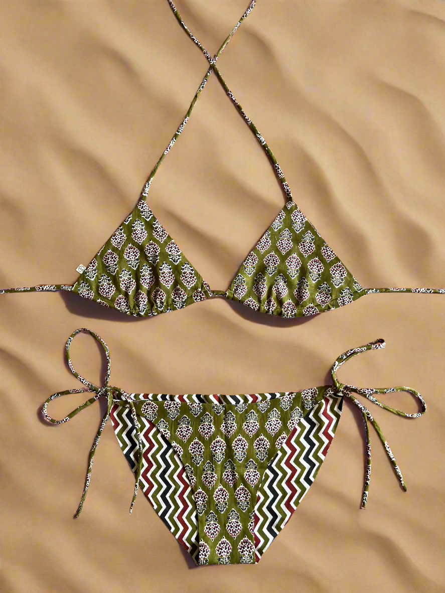 Botanic Code Bikini Top and Bottom