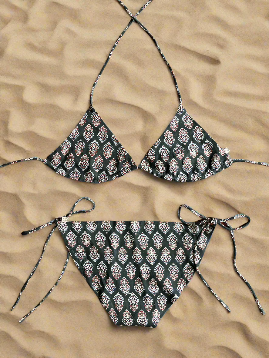 Moonlit Iris Bikini Top and Bottom