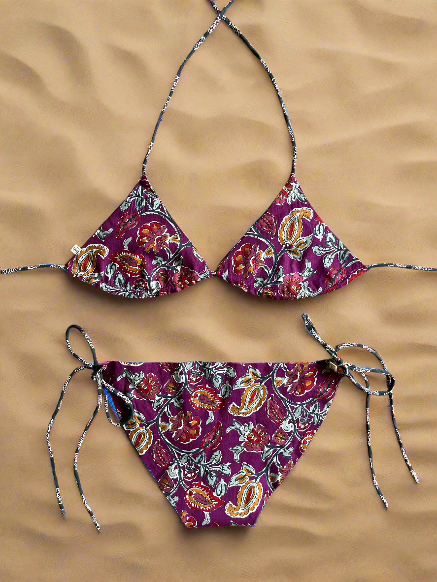 Moonlit Iris Bikini Top and Bottom
