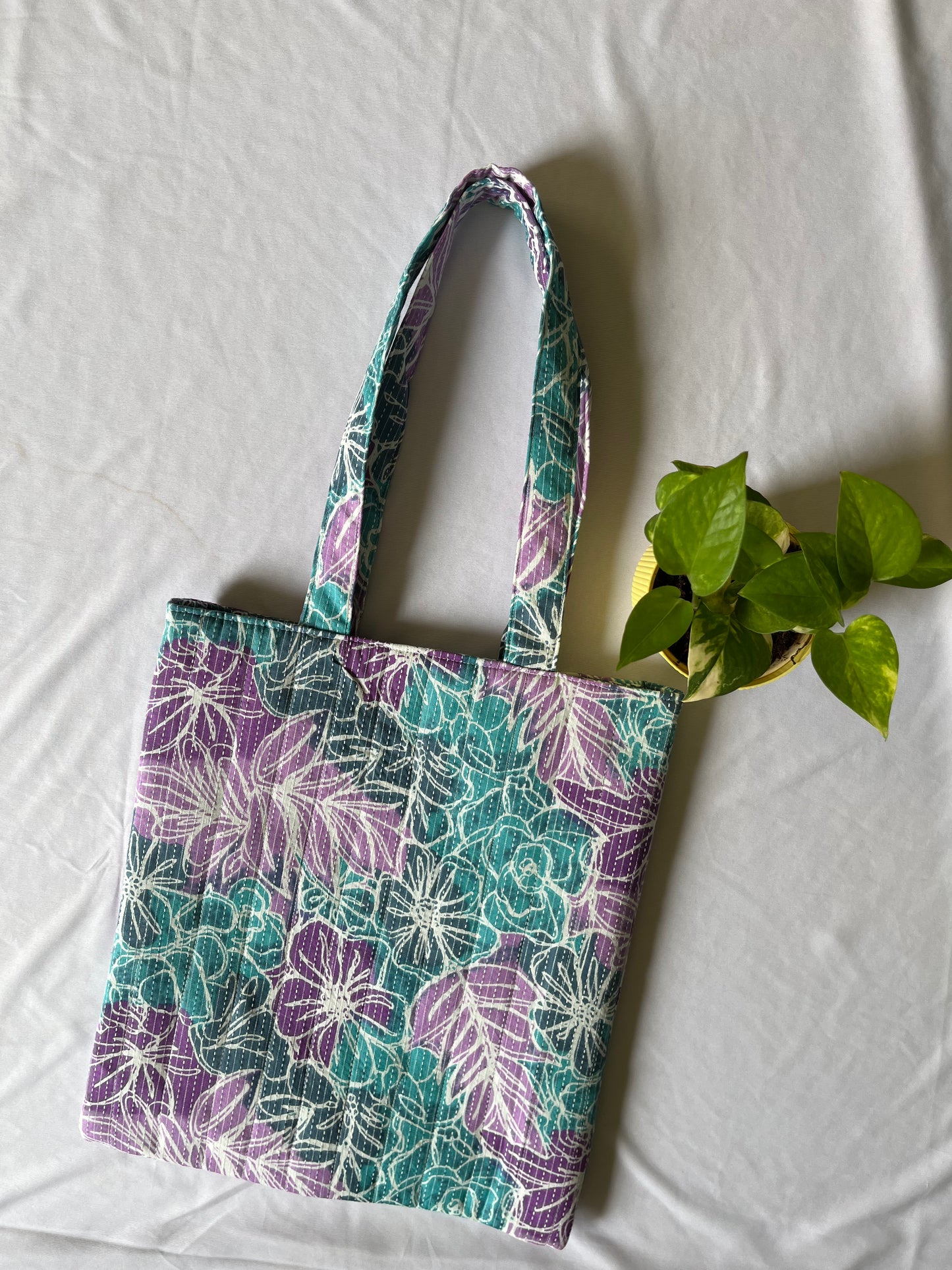 Seafoam Petals Reversible Tote bag