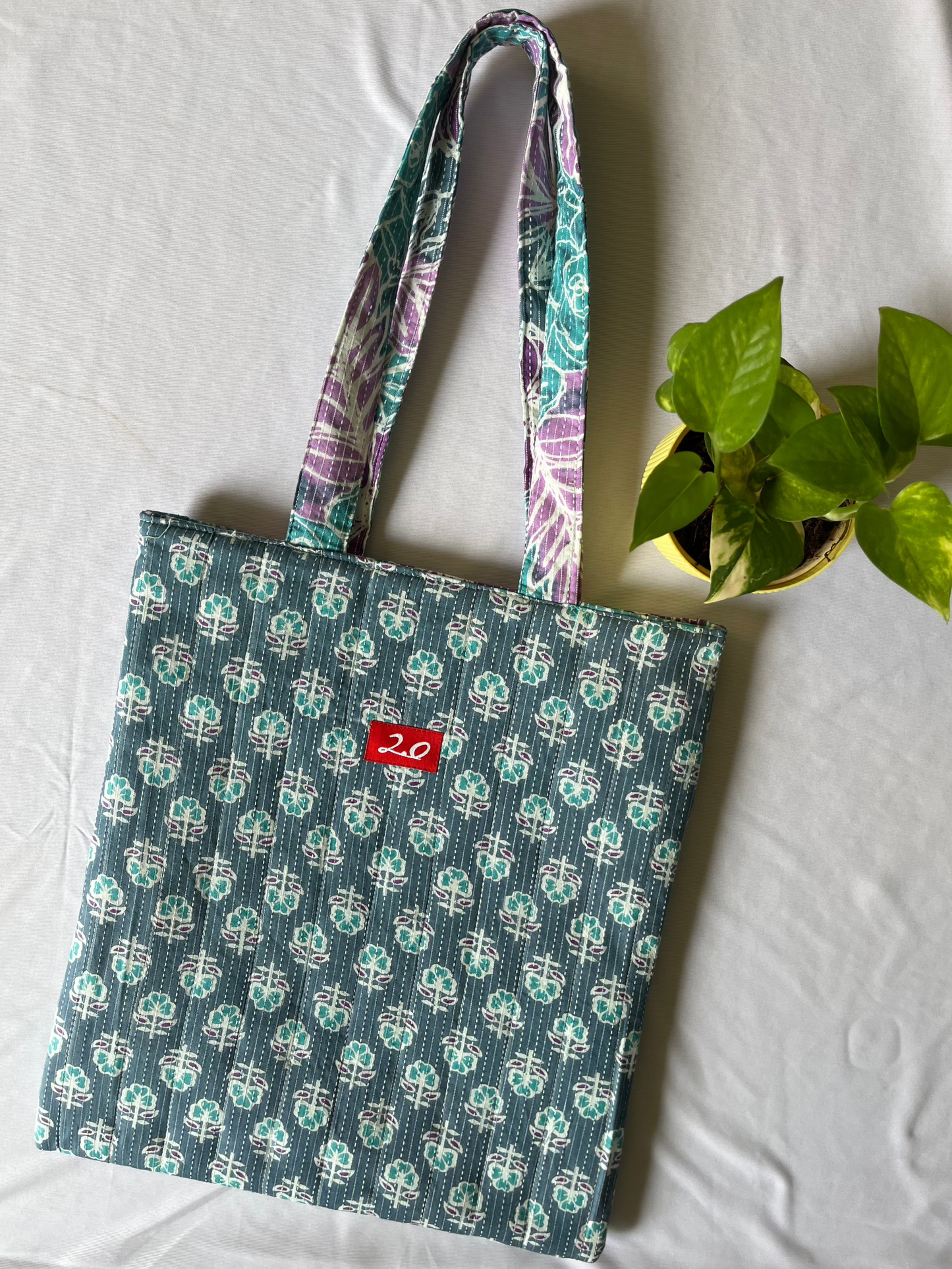 Seafoam Petals Reversible Tote bag
