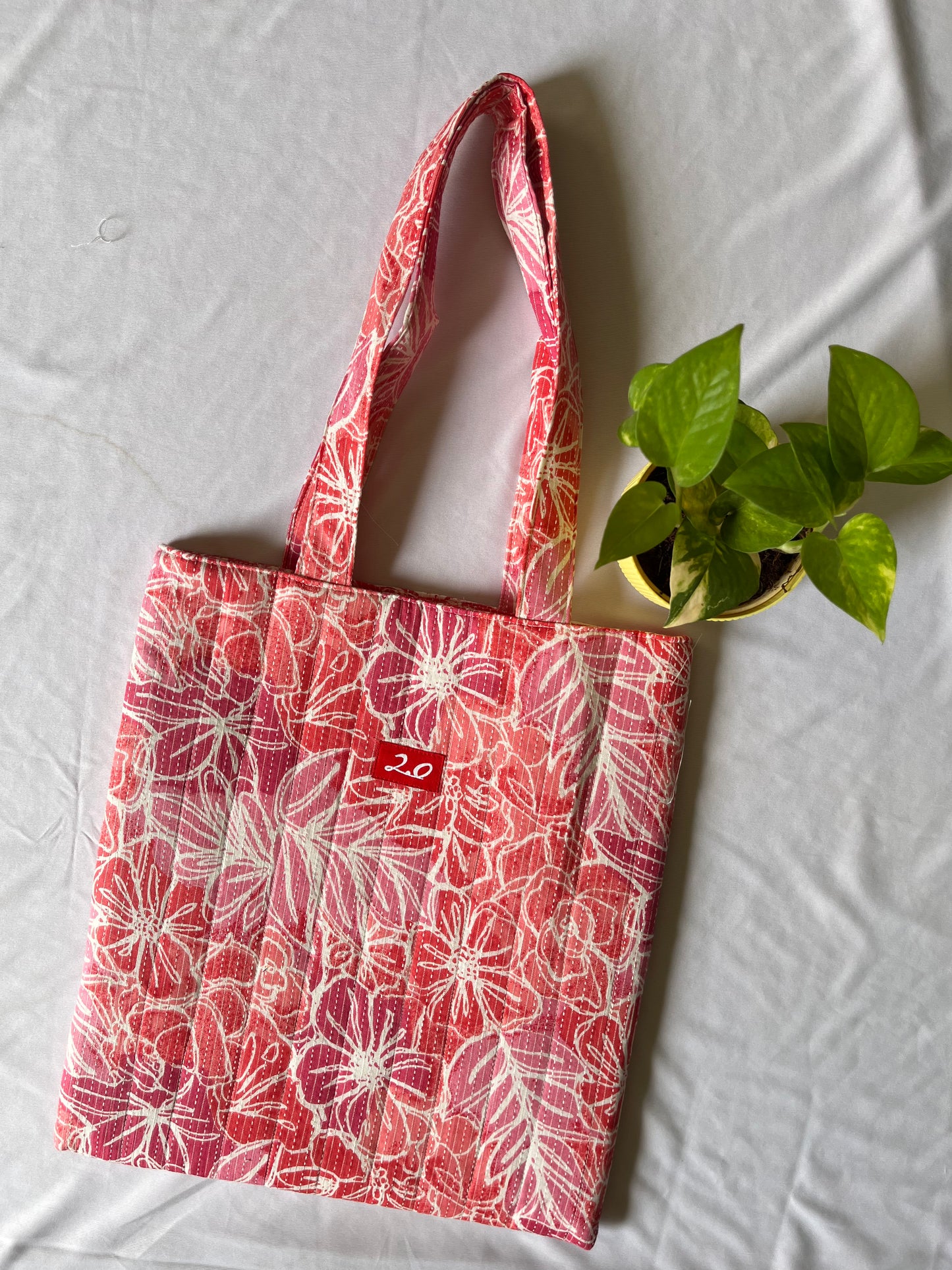 Peach Petals Reversible Tote bag