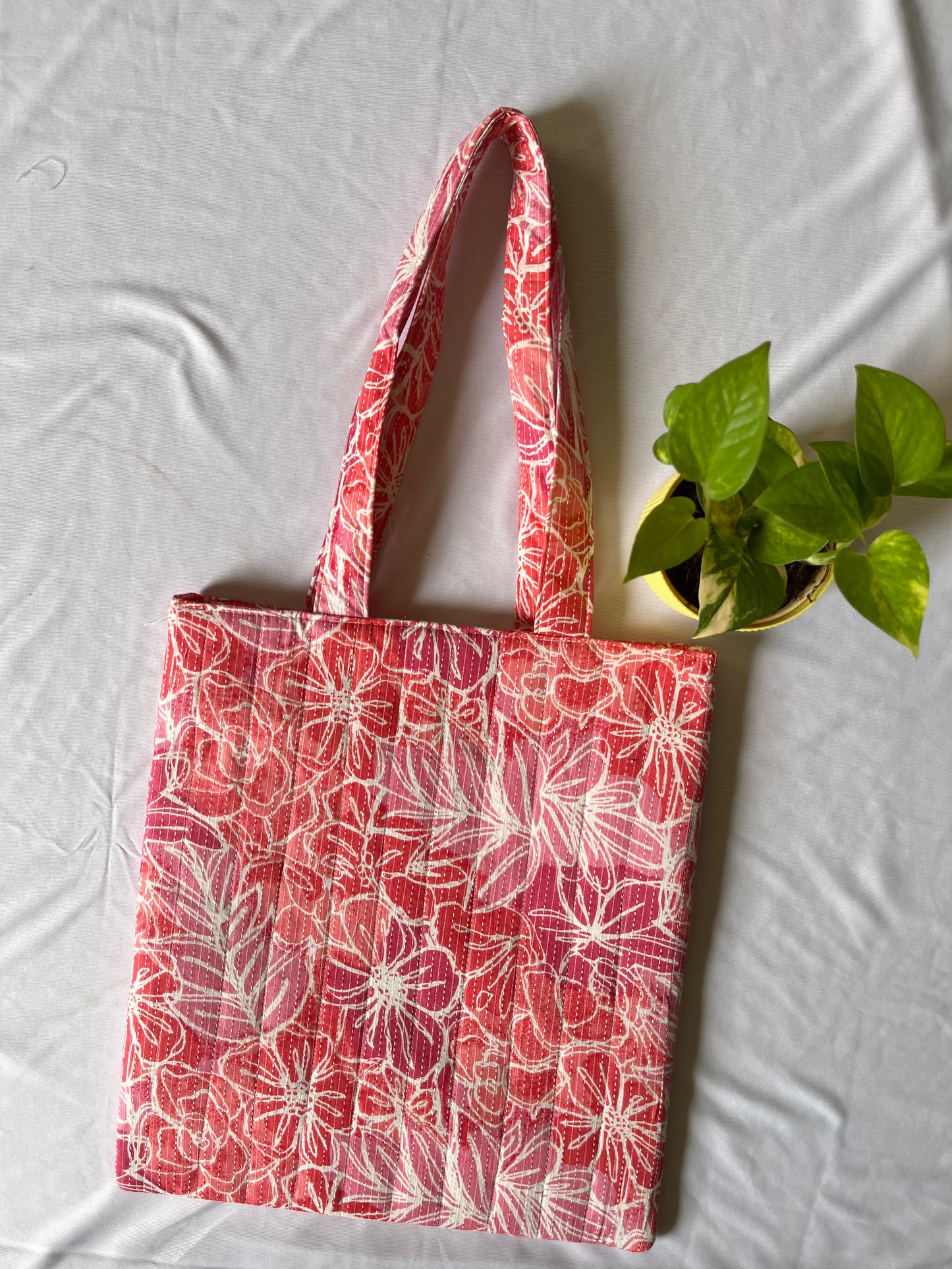 Peach Petals Reversible Tote bag