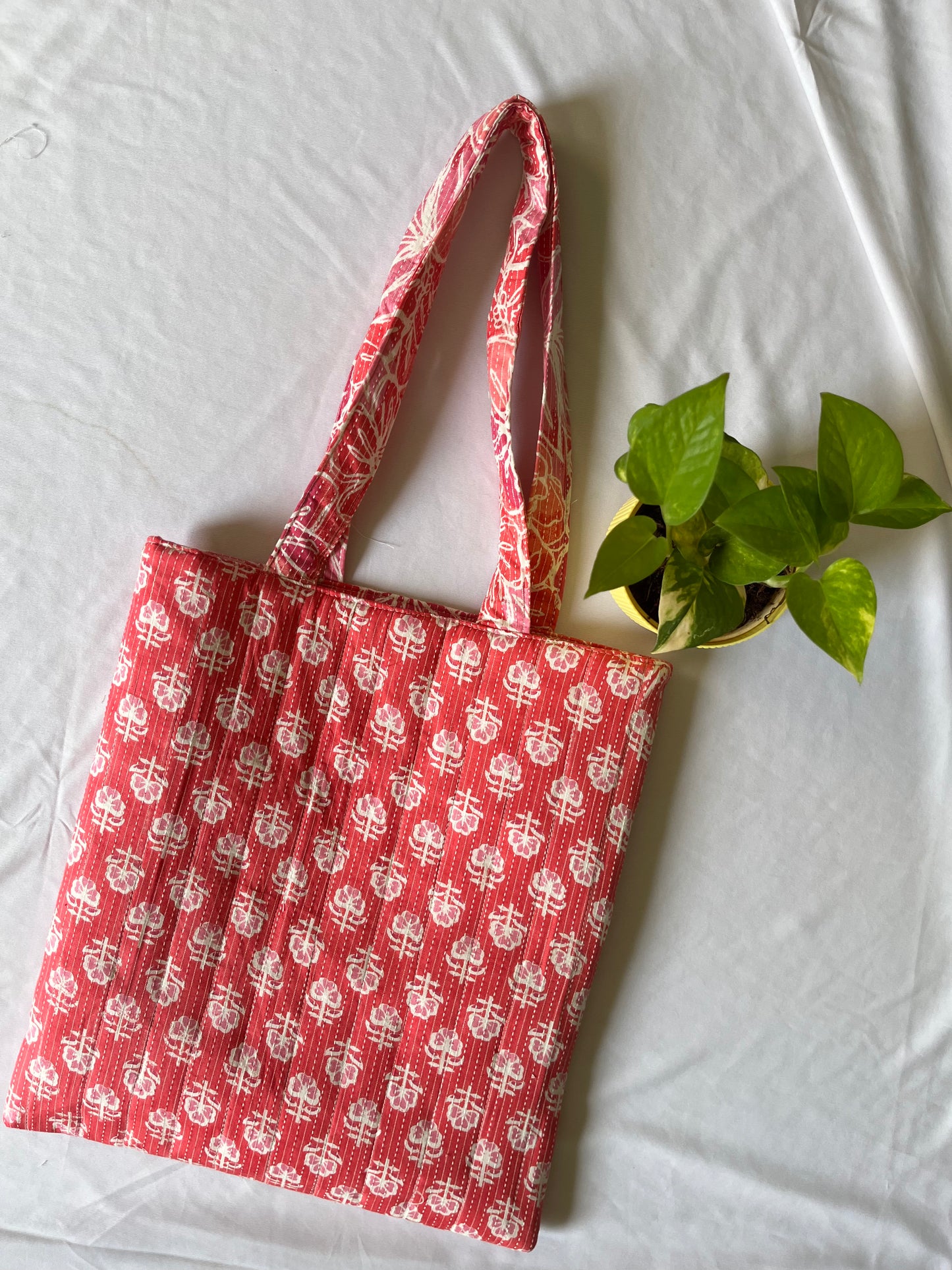 Peach Petals Reversible Tote bag