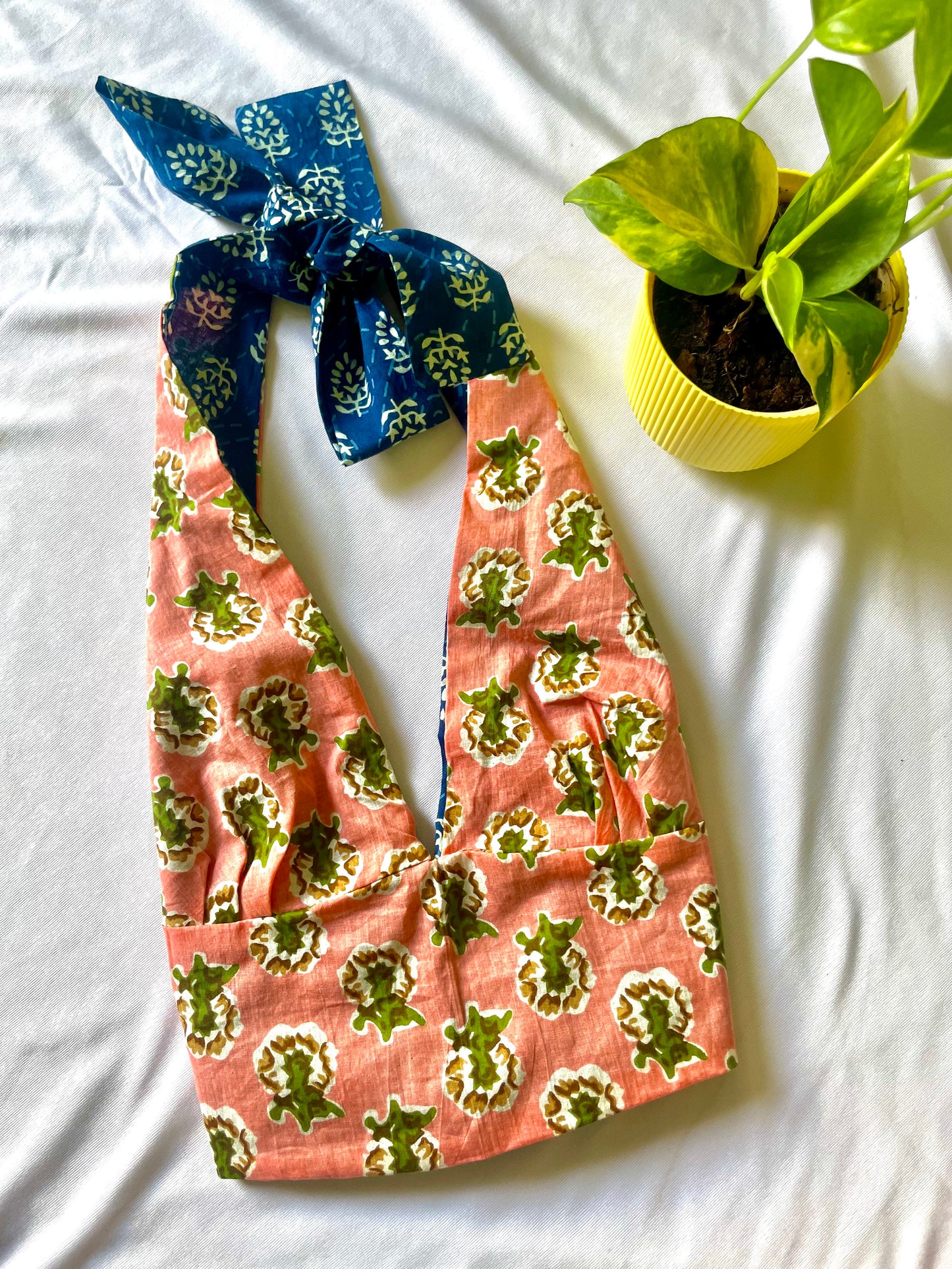 Electric Blossom Reversible Halter Top