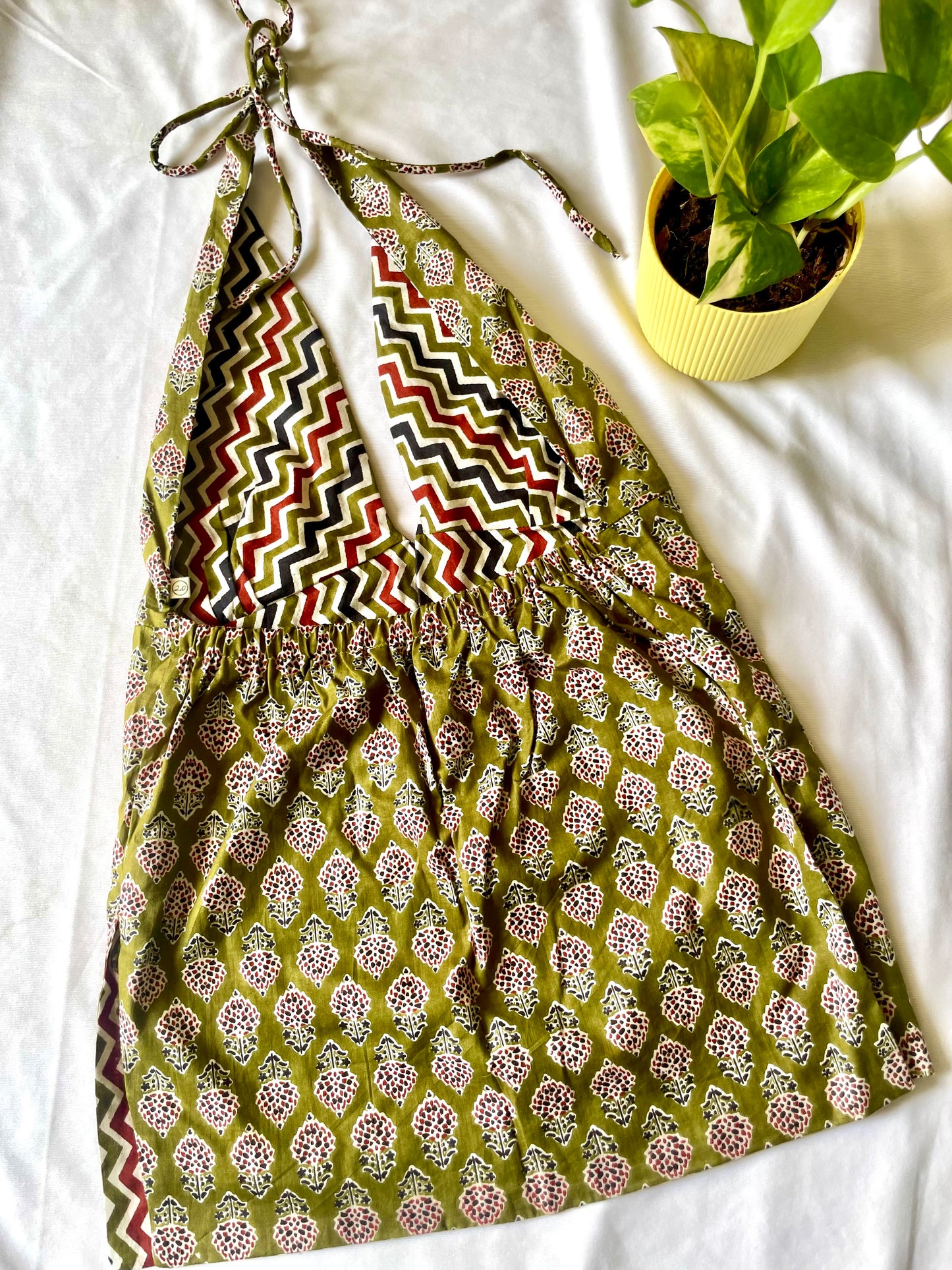 Boho bloom Y2K halter top