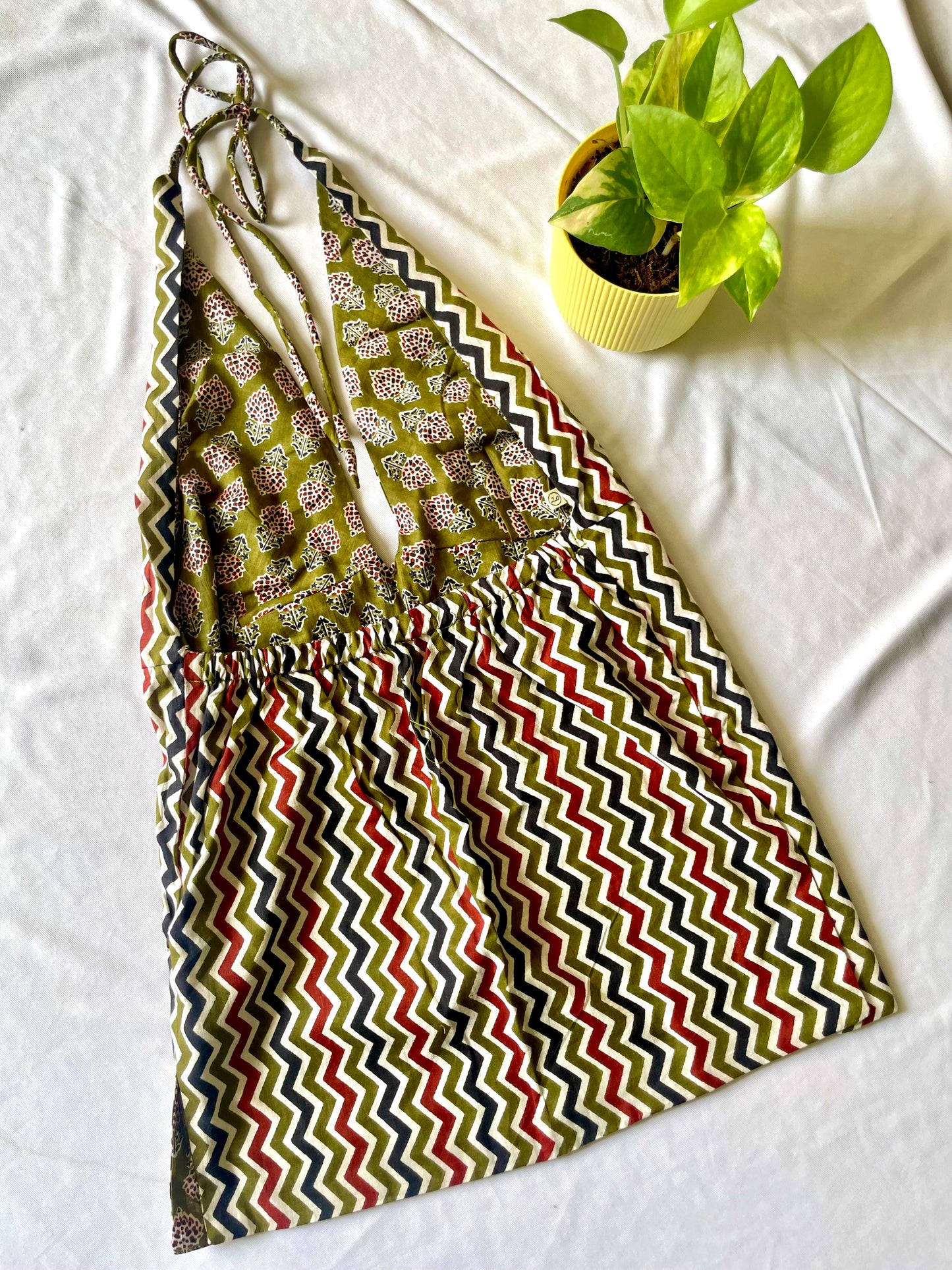 Boho bloom Y2K halter top