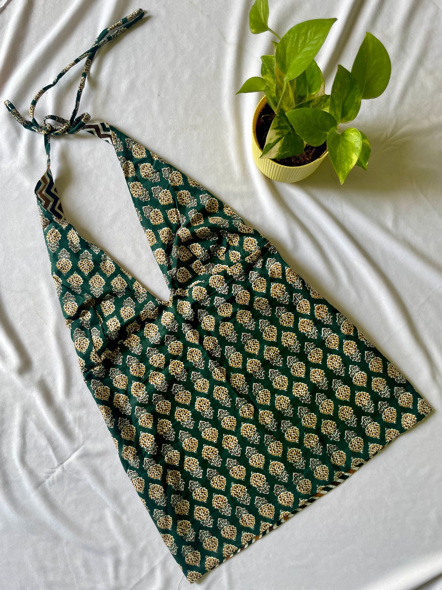 Olive ripple Y2K halter top