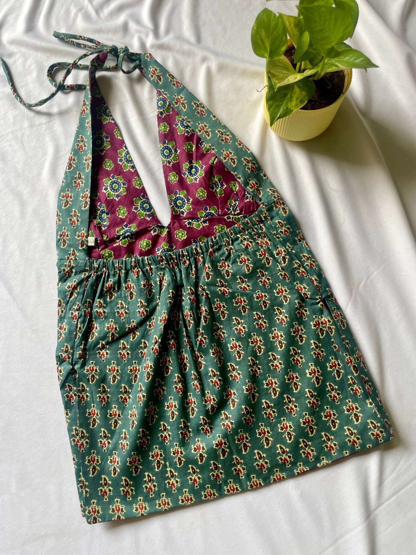 Bloom rush Y2K halter top