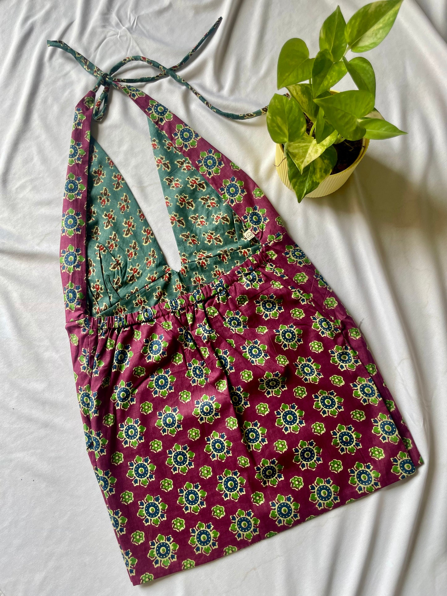 Bloom rush Y2K halter top