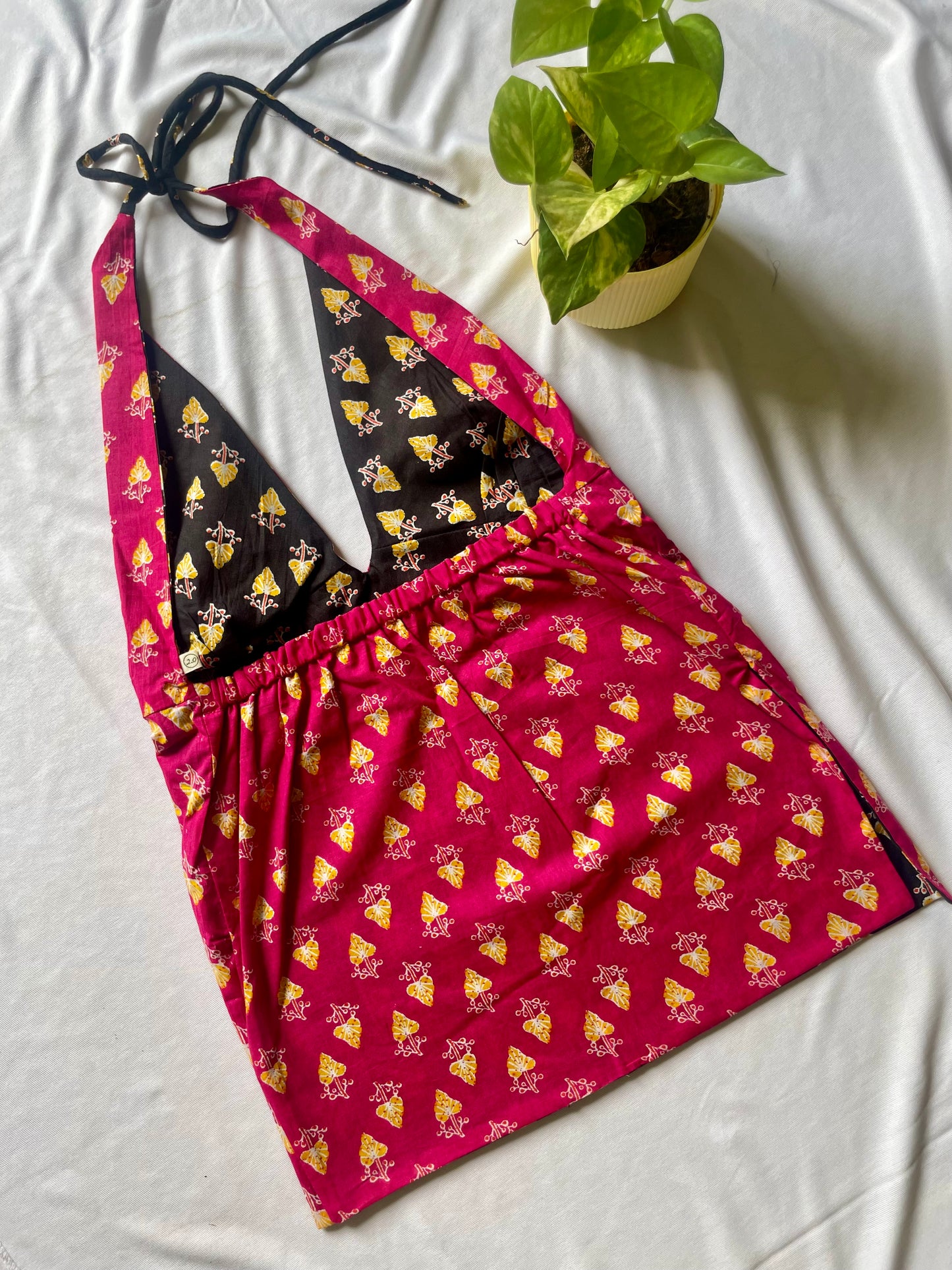 Midnight pop Y2K halter top