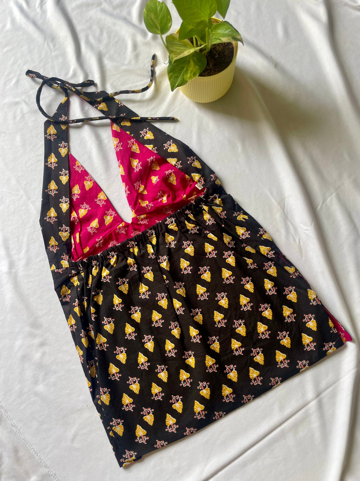 Midnight pop Y2K halter top