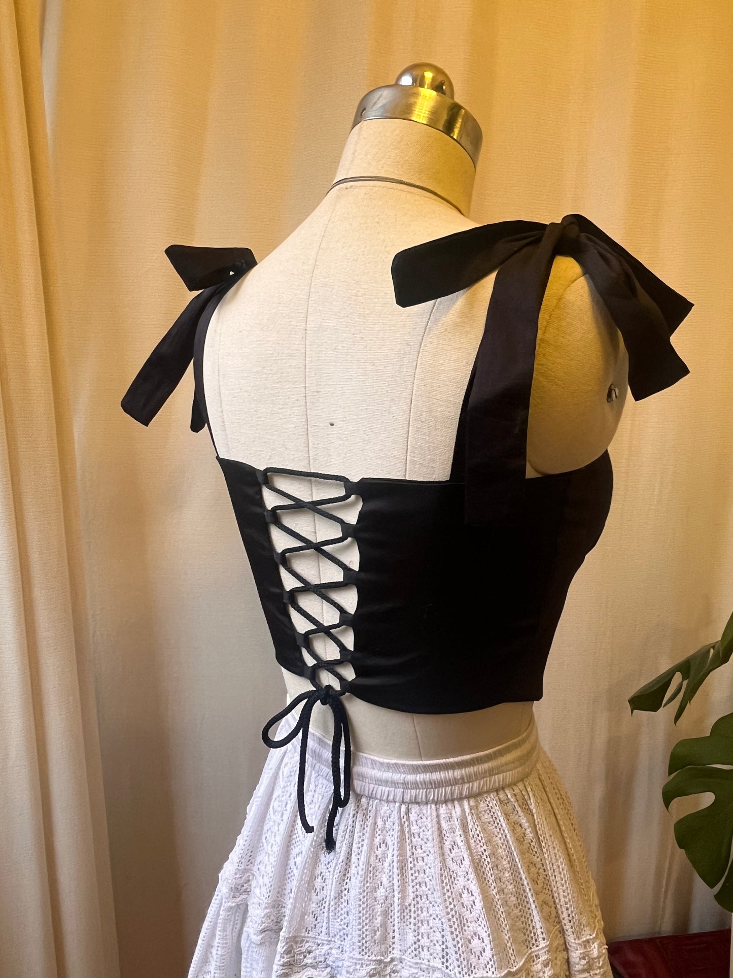 Midnight black Corset Top