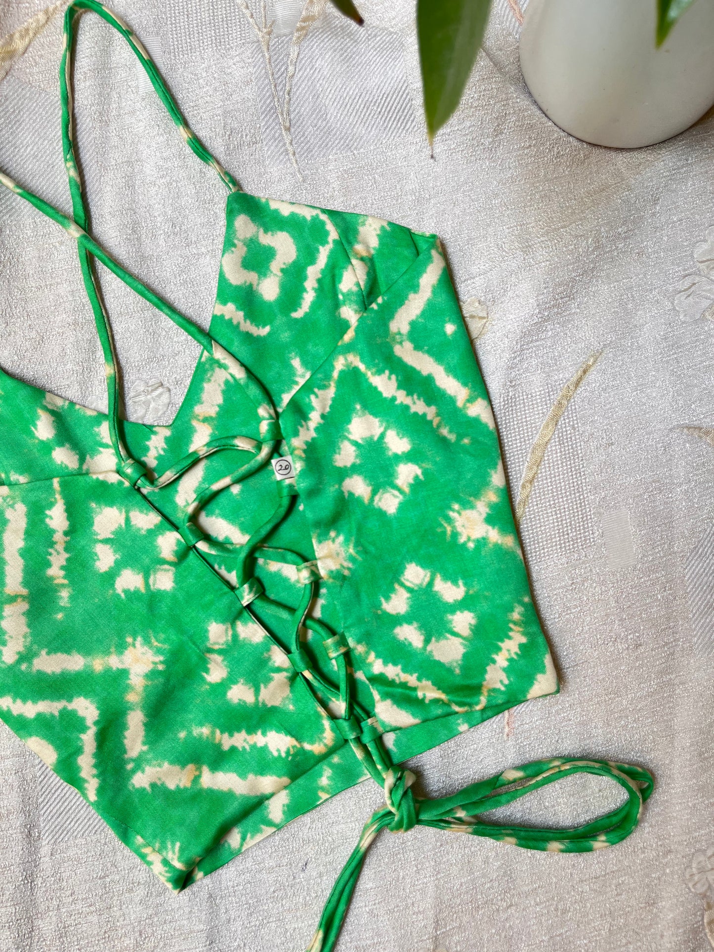 Green Tie Dye Crop top